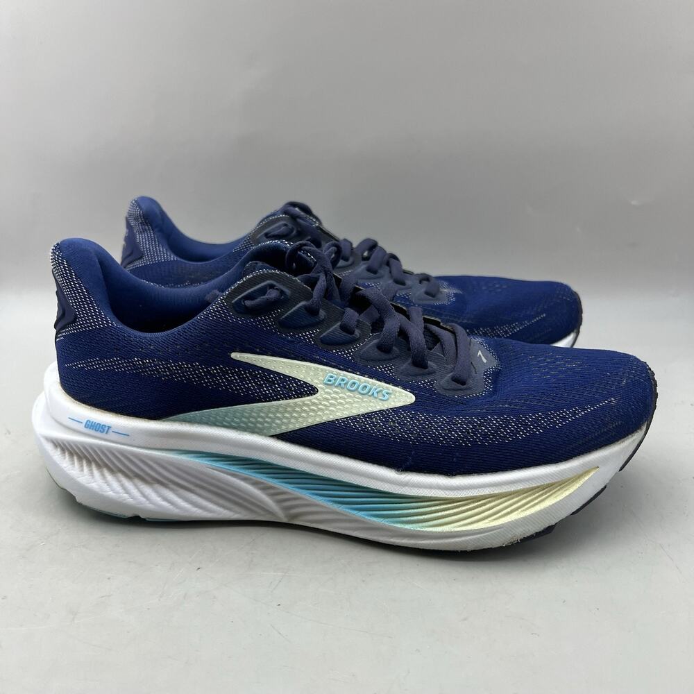 Brooks Ghost 17 Running Shoes Women Size 7.5 B Blue Mesh Comfort Cushion Sneaker